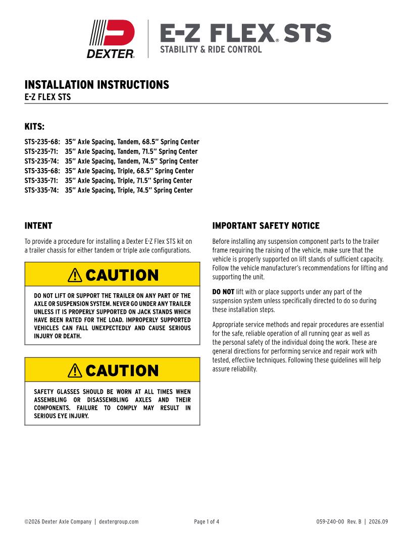 E-Z Flex® STS Installation Instructions