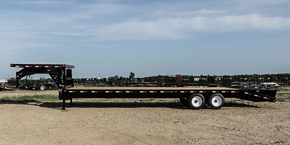 medium duty equipment trailer with spring axles